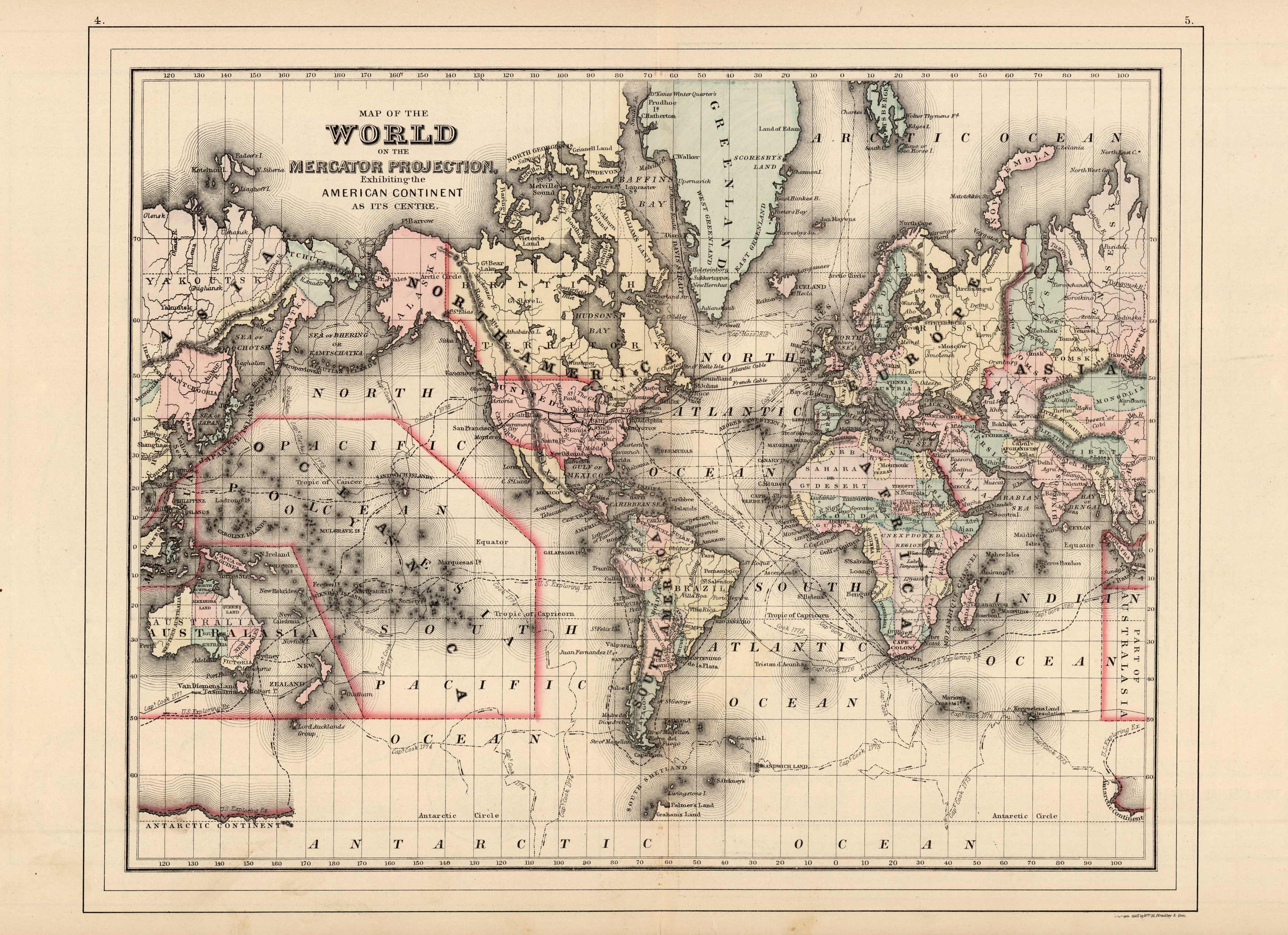 Map of the World on the Mercator Projection Map of the World on the Mercator Projection