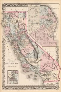 County map of the state of California