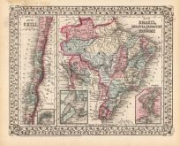 Map of Chili; Map of Brazil