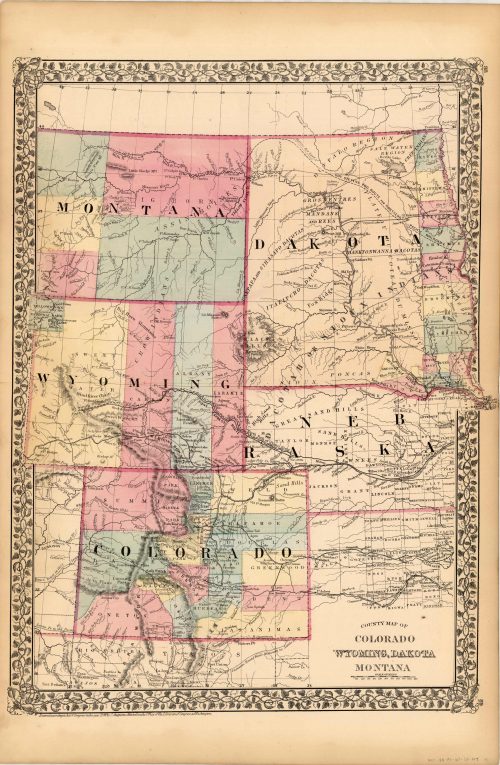 County map of Colorado