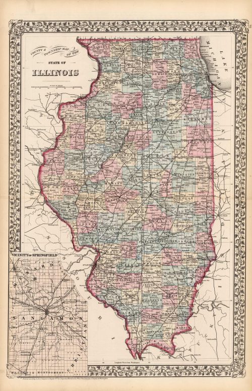 County & Township Map of the State of Illinois