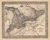 Map of Ontario in Counties