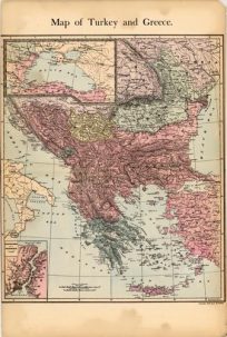 Map of Turkey and Greece
