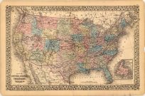 Map of the United States and Territories Together with Canada