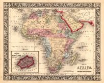 Map of Africa showing its most Recent Discoveries