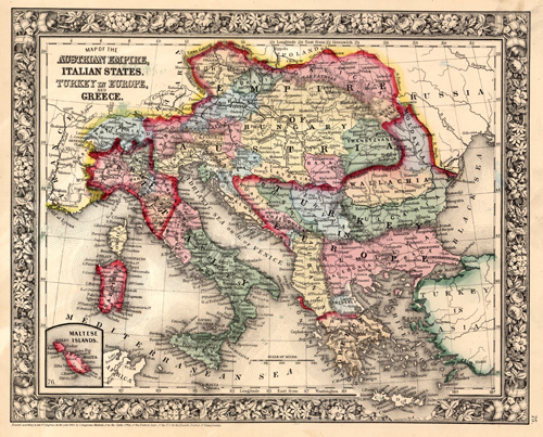 Map of the Austrian Empire