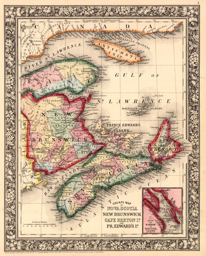 County Map of Nova Scotia