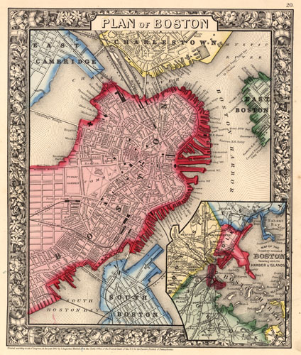 Plan of Boston including Charlestown