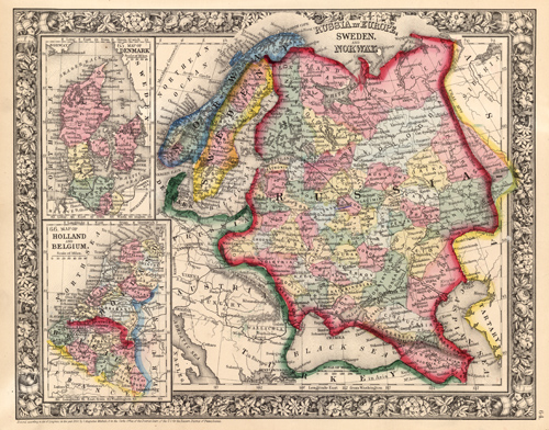 Map of Russia in Europe Map of Russia in Europe