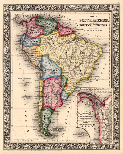 Map of South America