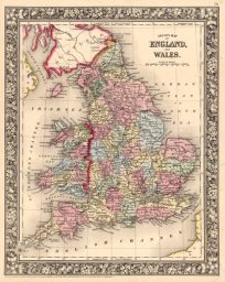 County Map of England and Wales