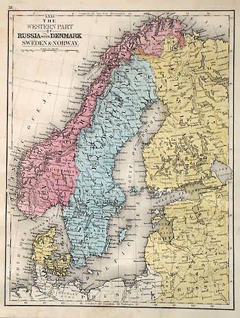 The Western Part of Russia with Denmark Sweden and Norway
