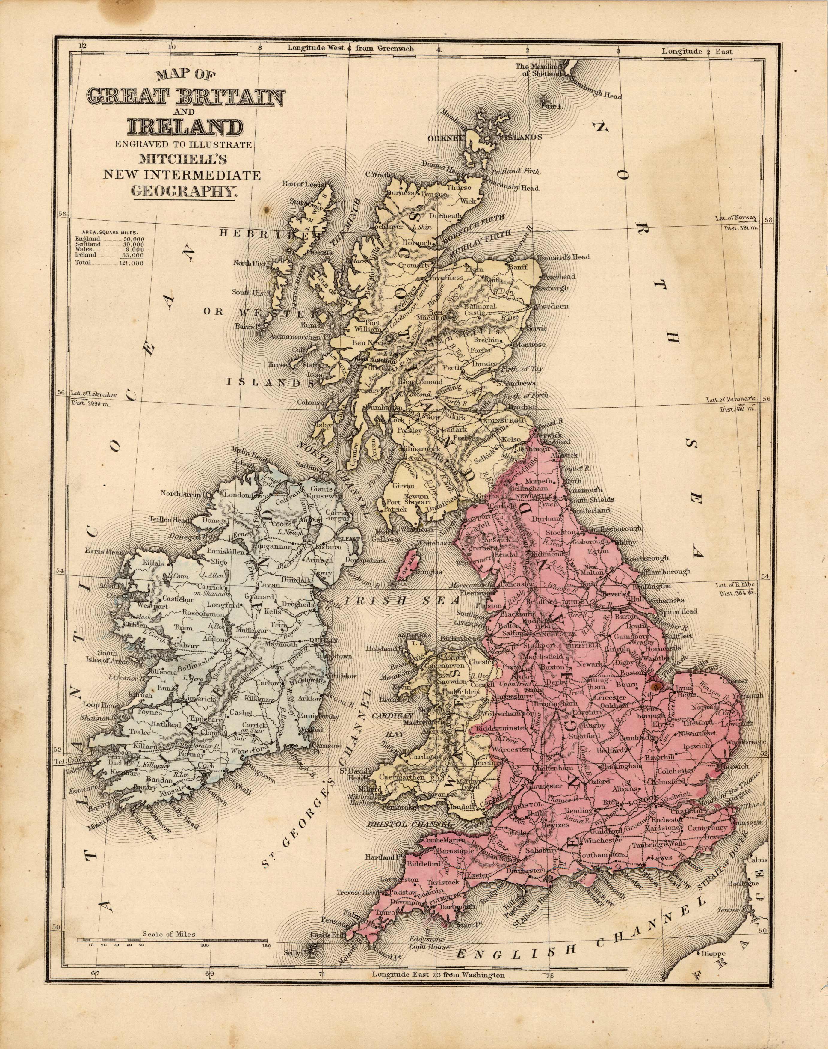 Map of Great Britain and Ireland - Art Source International