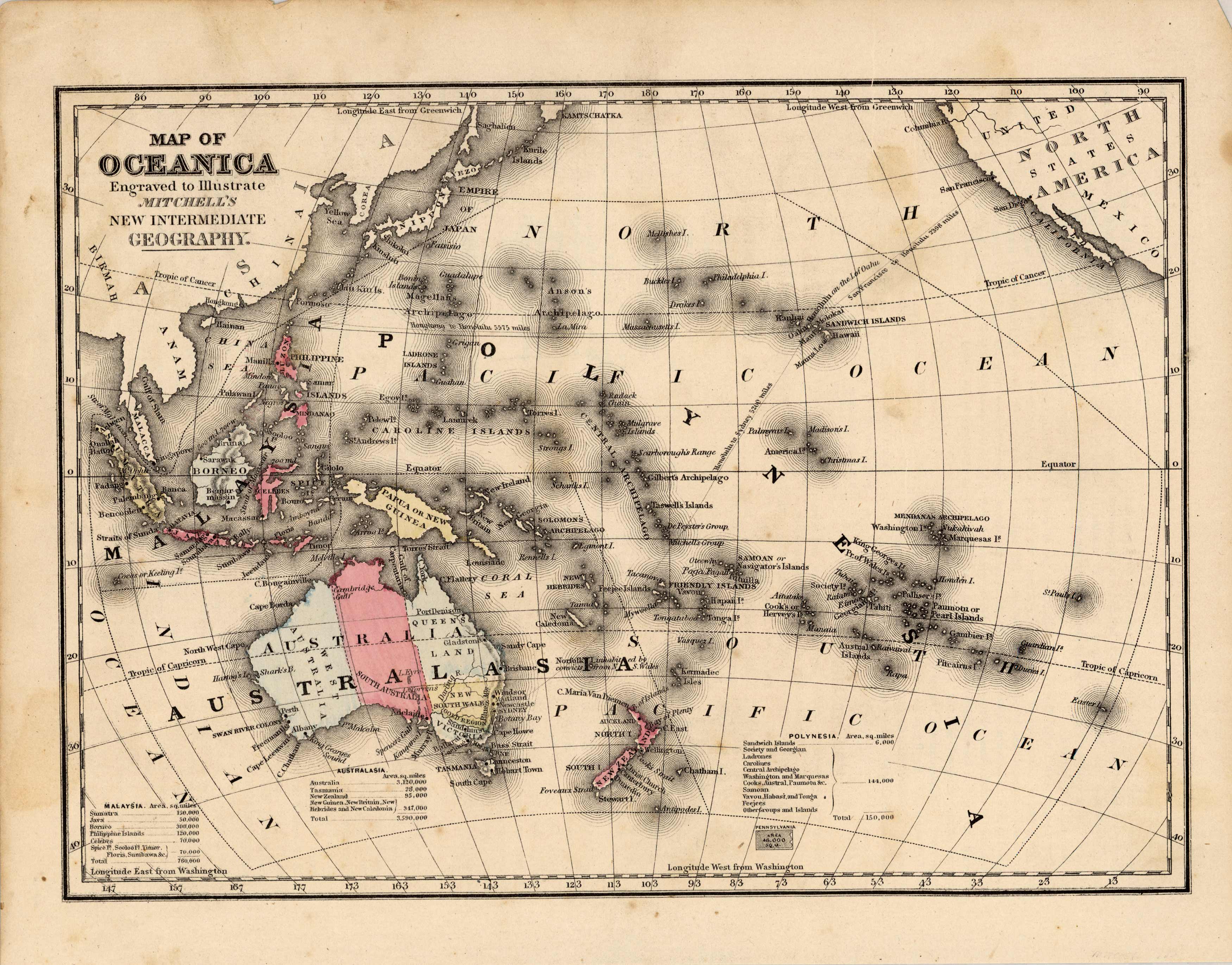 Map of Oceanica