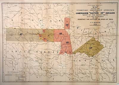 Map Showing the Territory Originally Assigned to the Cherokee Indians