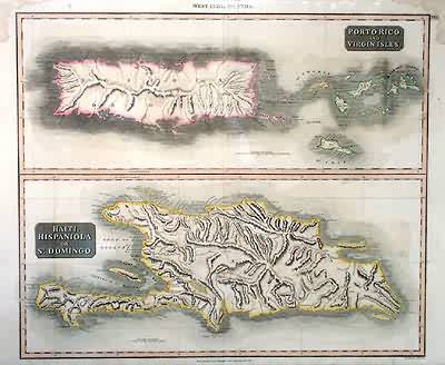 Map of Porto Rico and the Virgin Isles - Map of Haiti