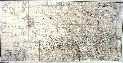 Map of the Chicago, Burlington and Quincy Railroad System - Art Source ...