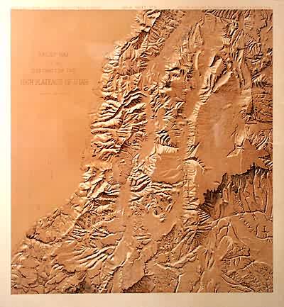 Relief Map of the District of the High Plateaus of Utah