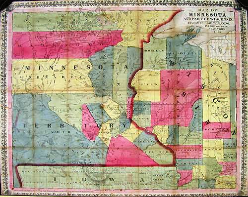 Map of Minnesota and part of Wisconsin Map of Minnesota and part of Wisconsin