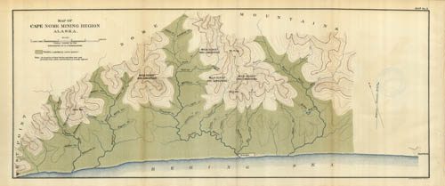 Map of Cape Nome Mining Region