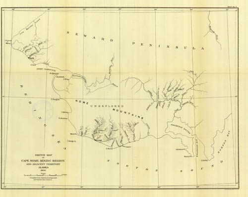 Sketch Map of Cape Nome Mining Region and Adjacent Territory