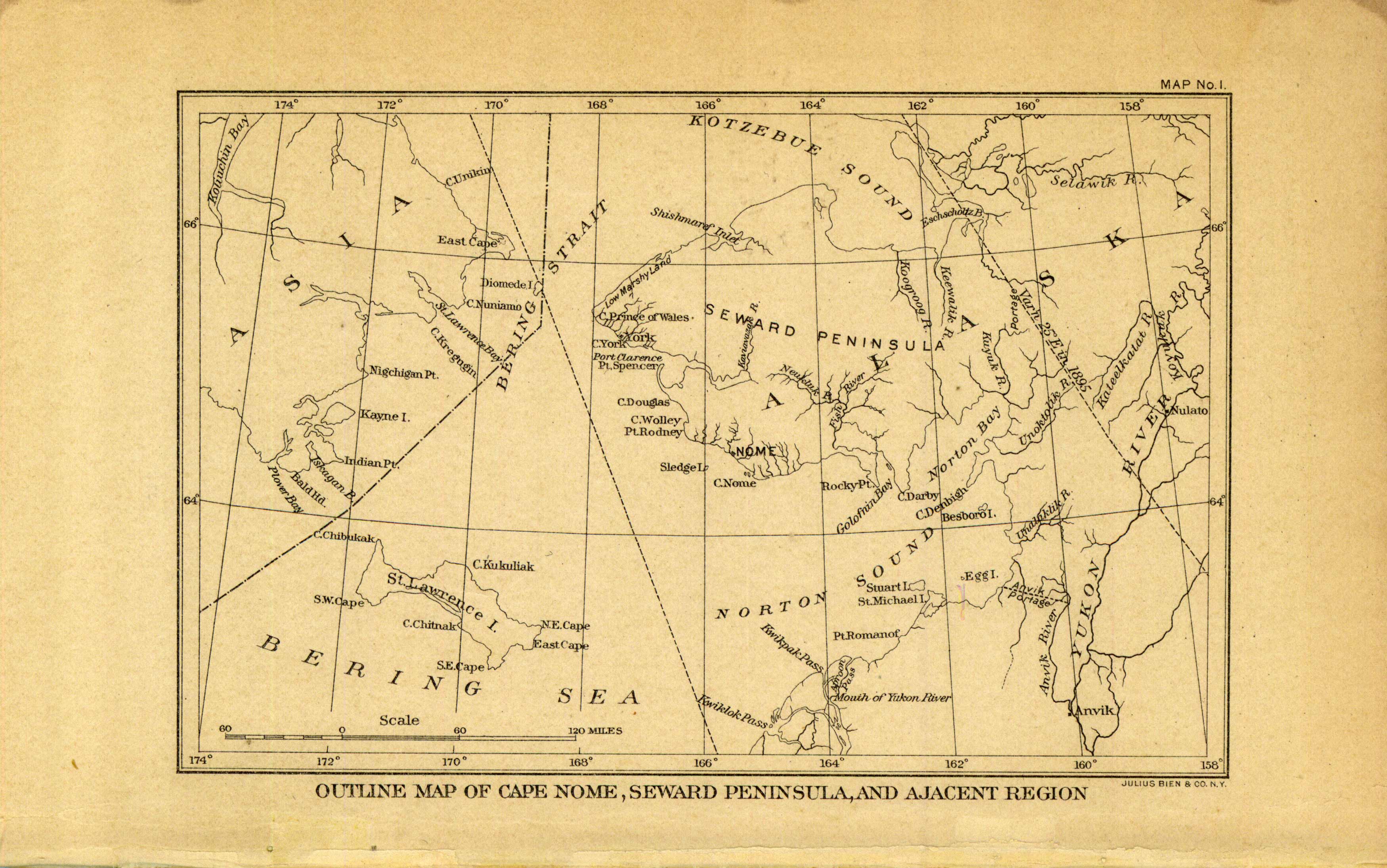Outline Map of Cape Nome Outline Map of Cape Nome