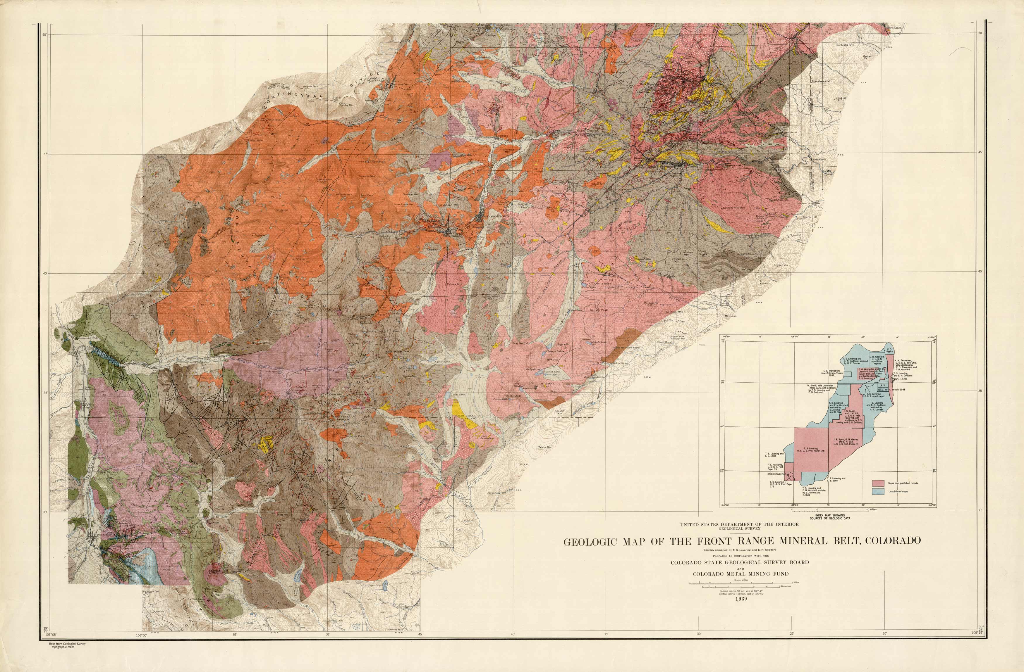 Geologic Map of the Front Range Mineral Belt Geologic Map of the Front Range Mineral Belt