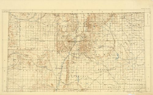 Topographic Map of the State of New Mexico (Northern)