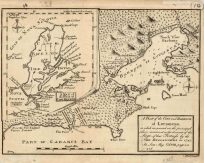 A Plan of the City and Harbour of Louisburg showing siege of the fortress by the New Englanders in 1745 / A Map of the Island of Cape Breton