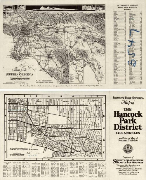 Motor Map of Southern California / Hancock Park District