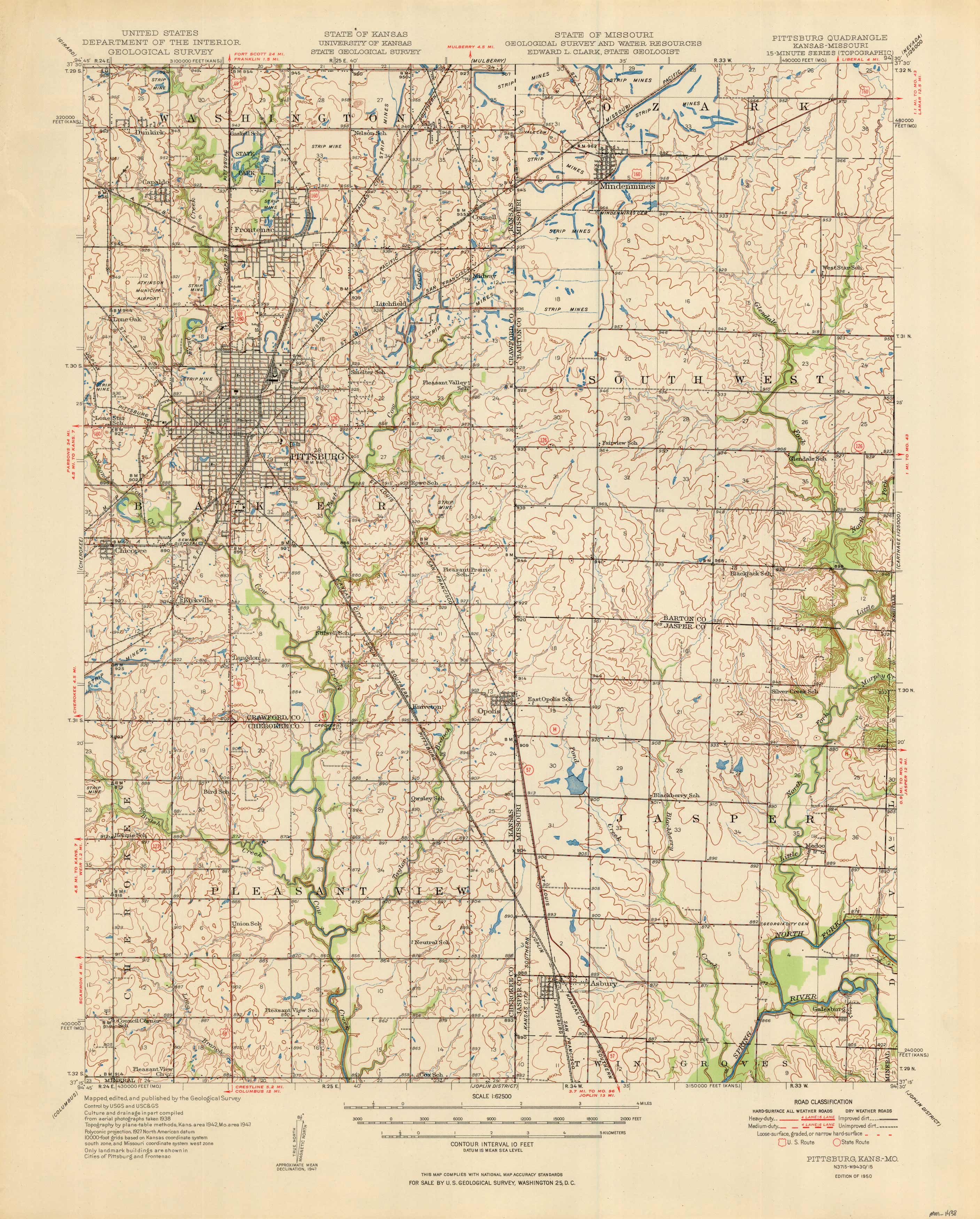 Pittsburg Quadrangle (Kansas - Missouri)