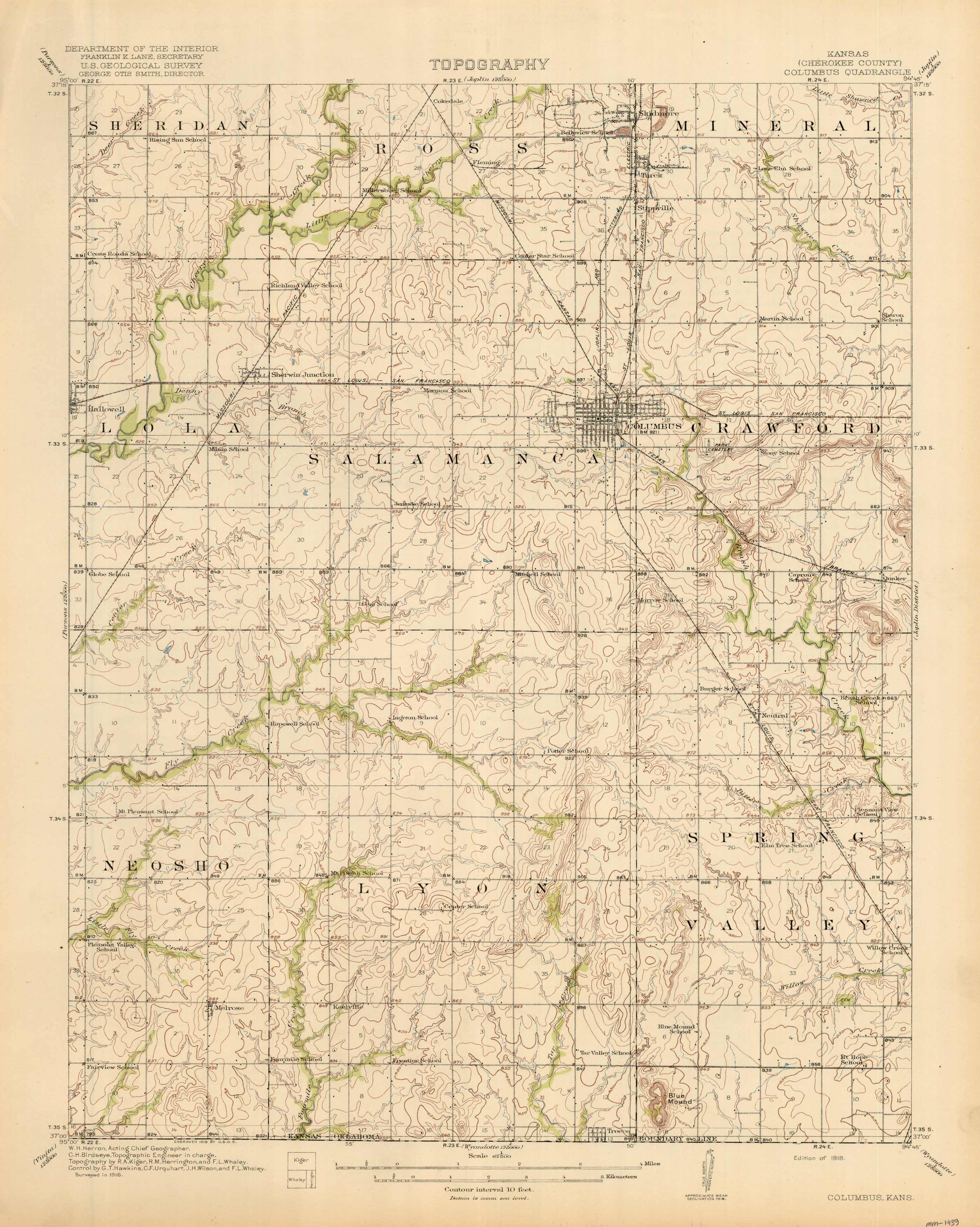 Columbus Quadrangle (Cherokee County