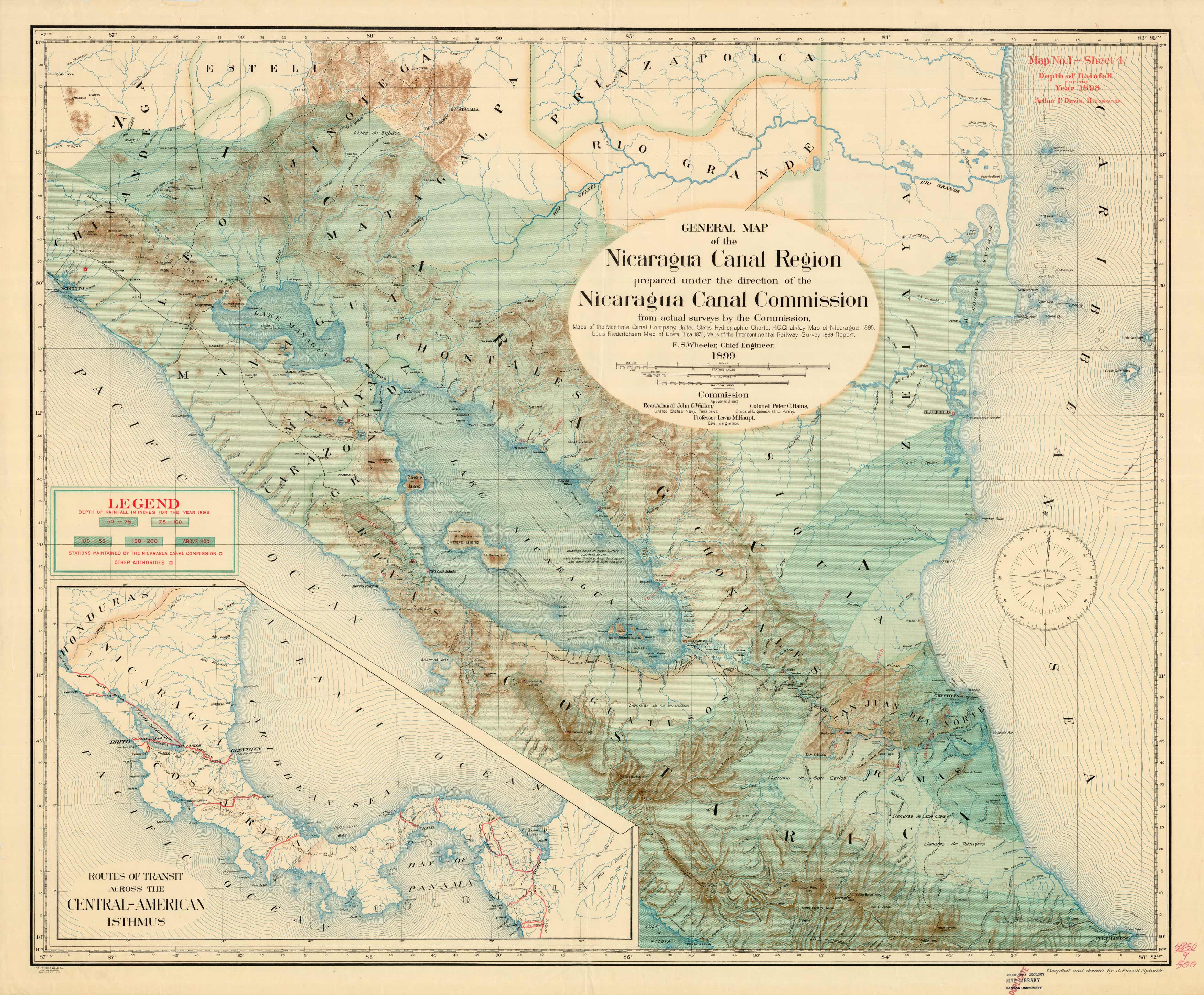 General Map of the Nicaragua Canal Region