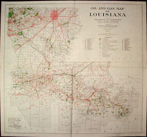 Oil and Gas Map of Louisiana