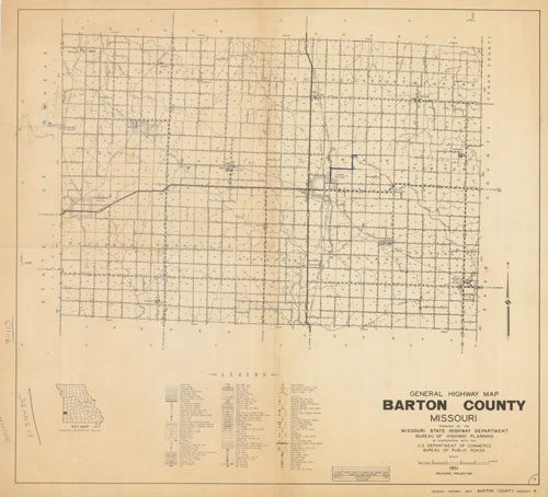 Missouri - General Highway Map - Barton County