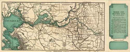 Califonia (San Fransico) - Fishing and Boating Map - Bay (San Pablo Bay) and Delta Region