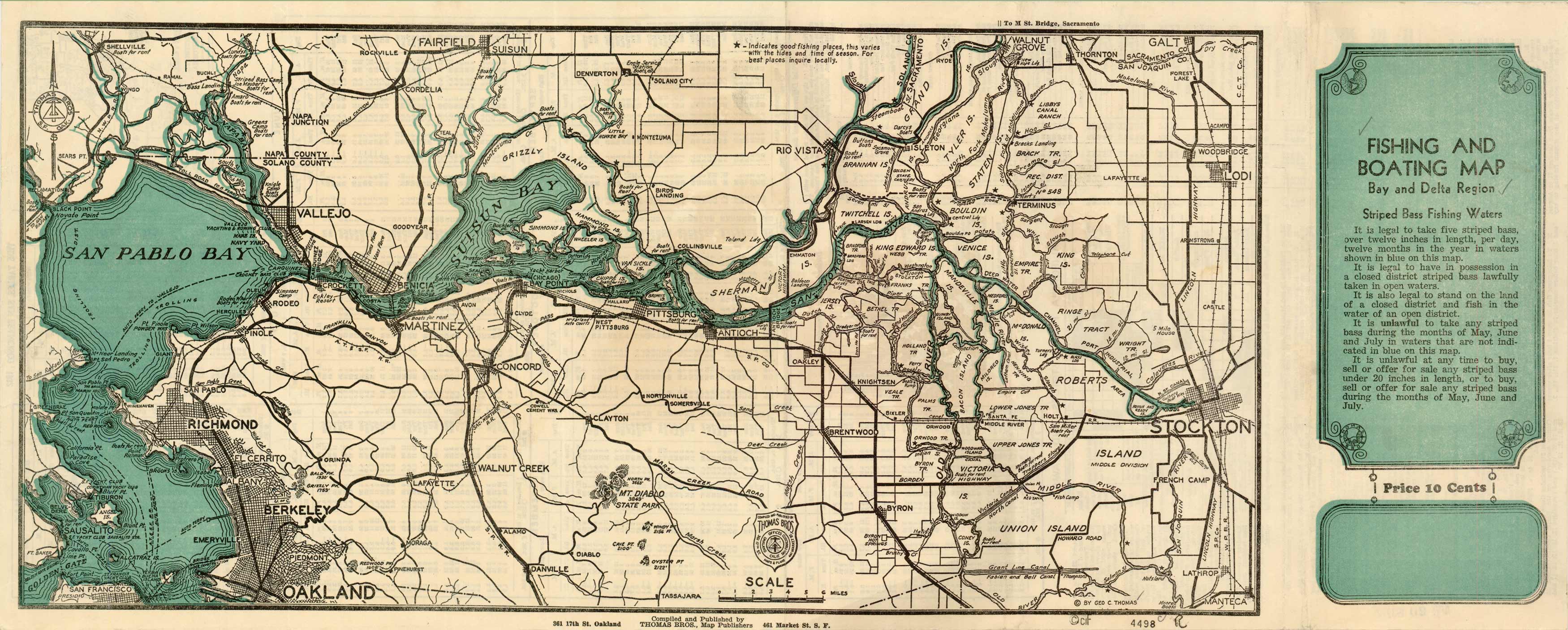 Califonia (San Fransico) - Fishing and Boating Map - Bay (San Pablo Bay) and Delta Region Califonia (San Fransico) - Fishing and Boating Map - Bay (San Pablo Bay) and Delta Region