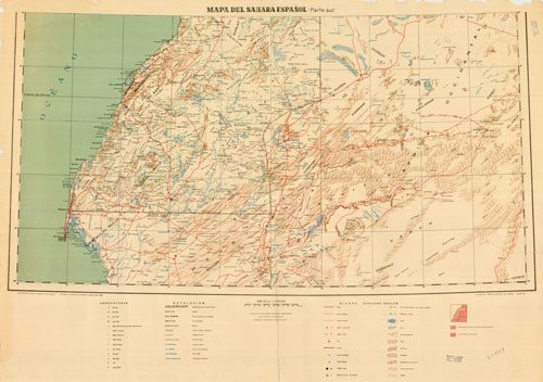 Mapa Del Sahara Espanol (Western Sahara - Mauritania)