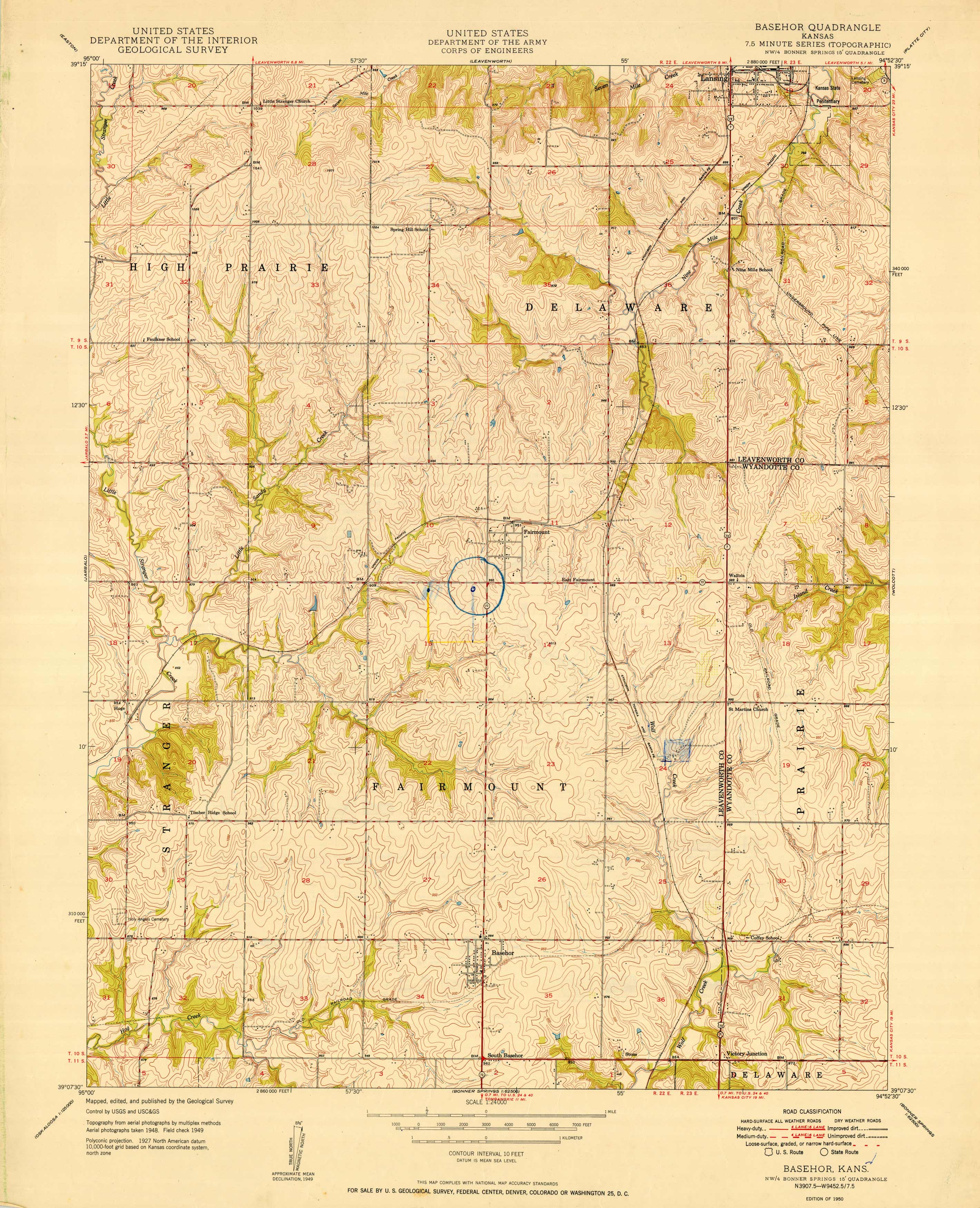 Kansas - Basehor Quadrangle