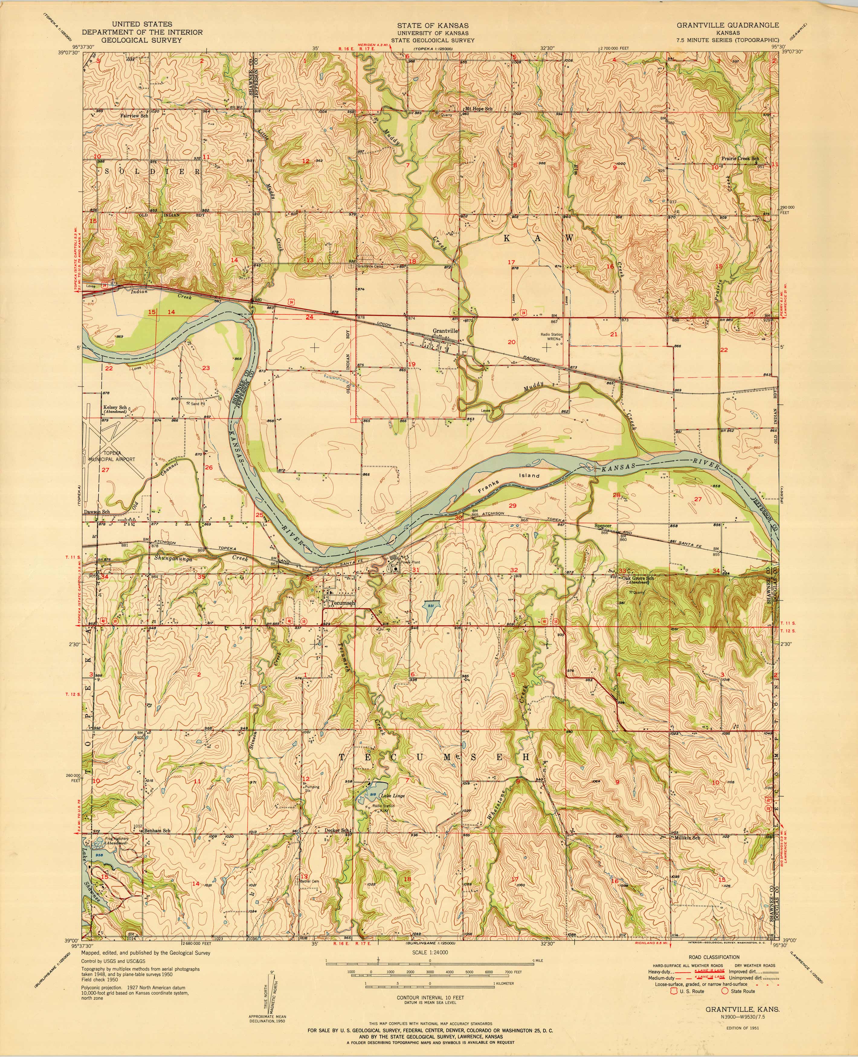 Kansas - Grantville Quadrangle