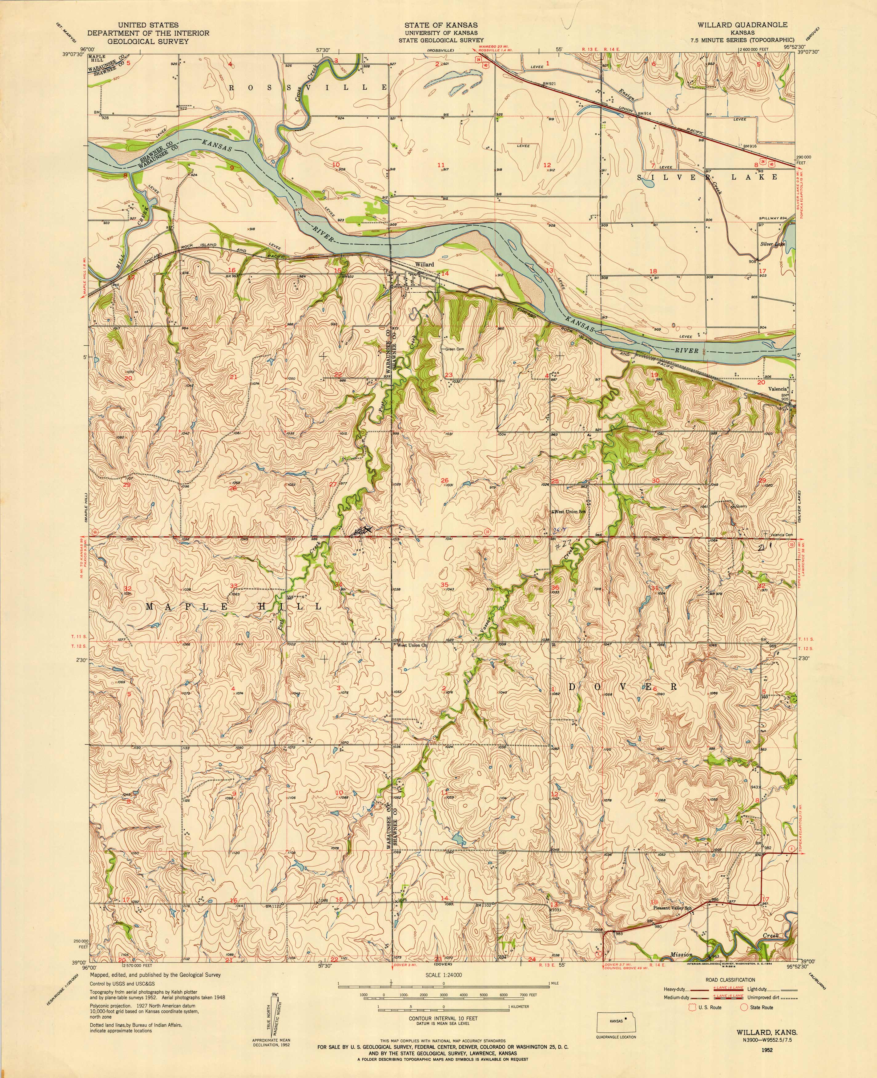 Kansas - Willard Quadrangle
