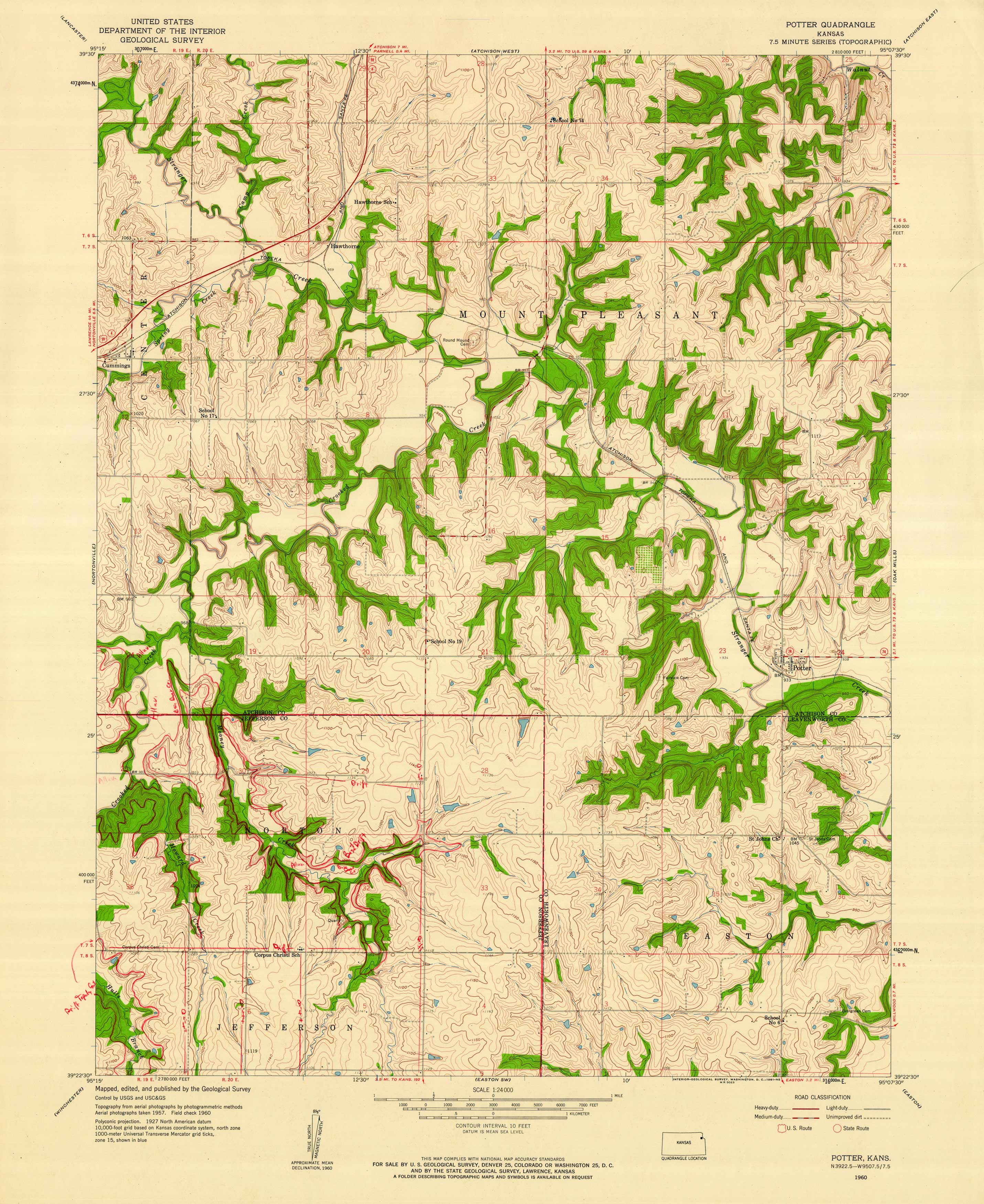 Kansas - Potter Quadrangle