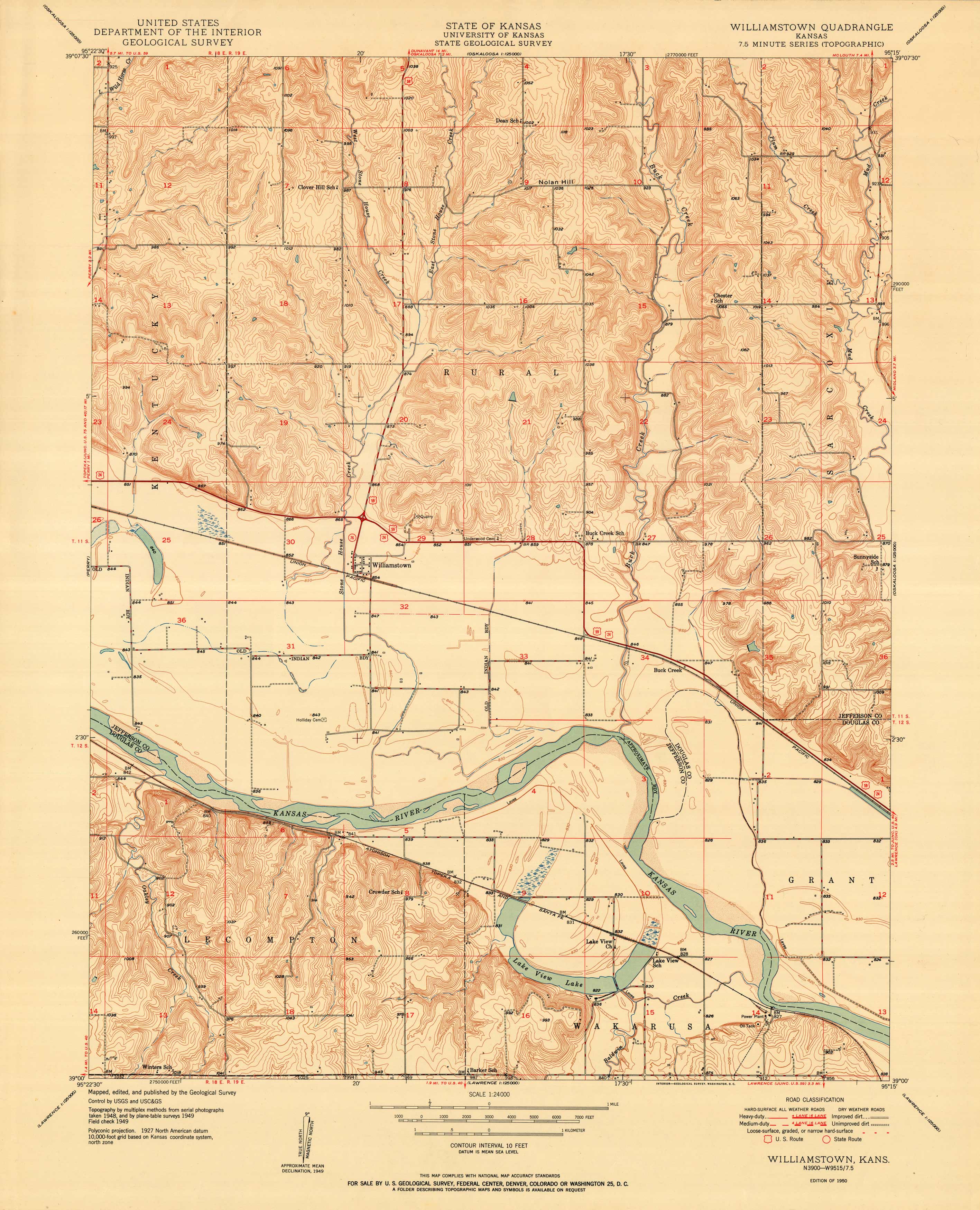 Kansas - Williamstown Quadrangle