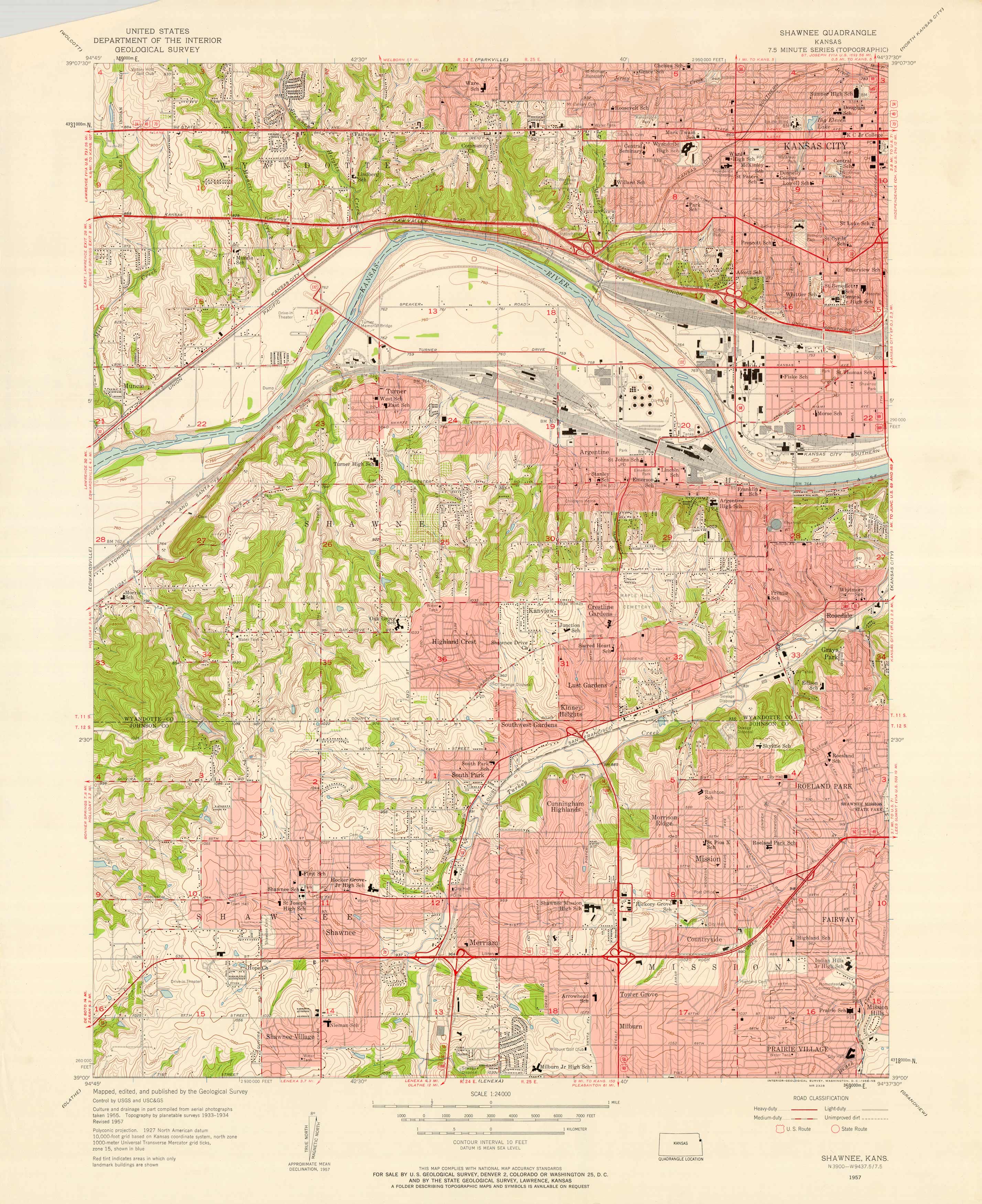 Kansas - Shawnee Quadrangle