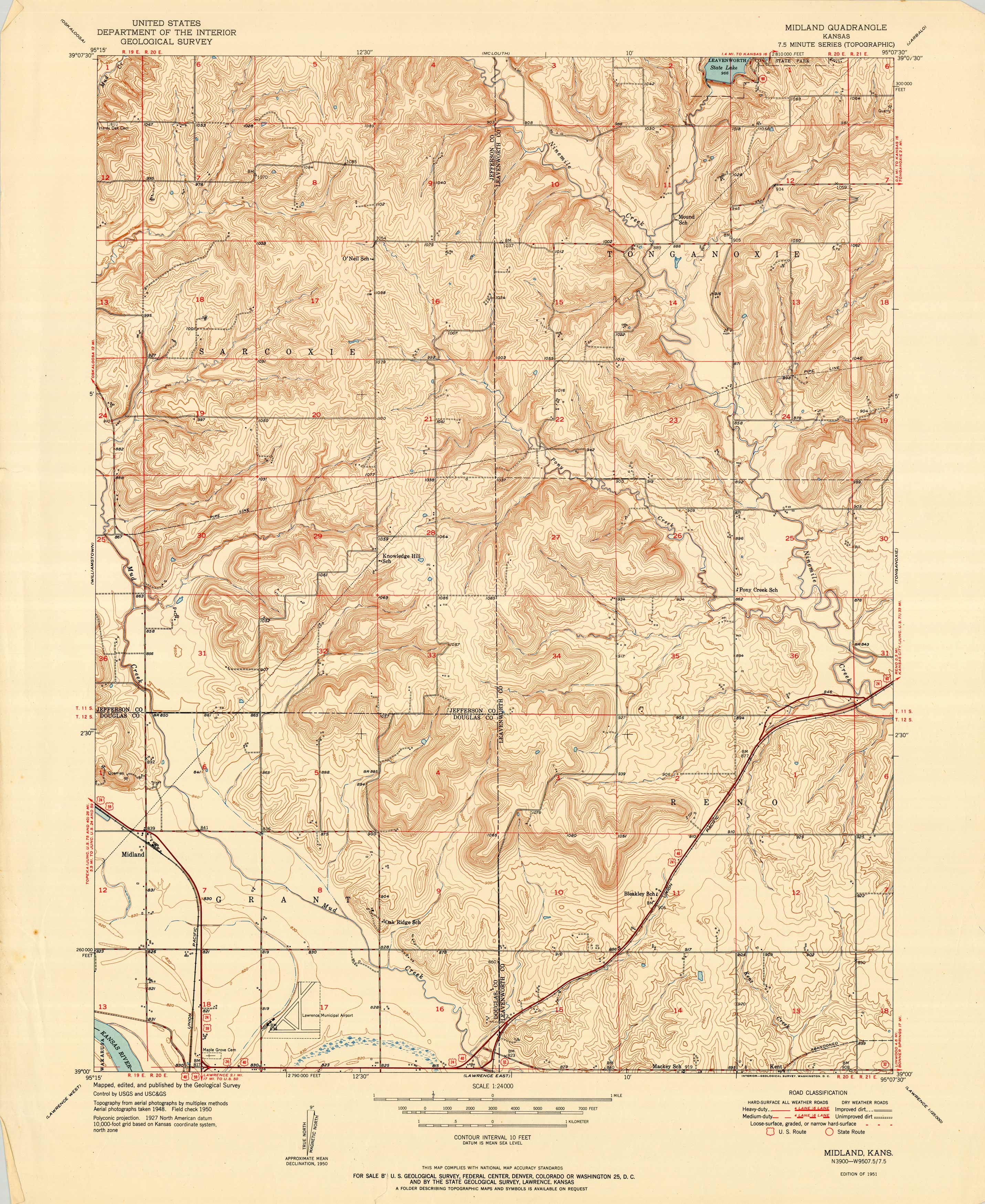 Kansas - Midland Quadrangle