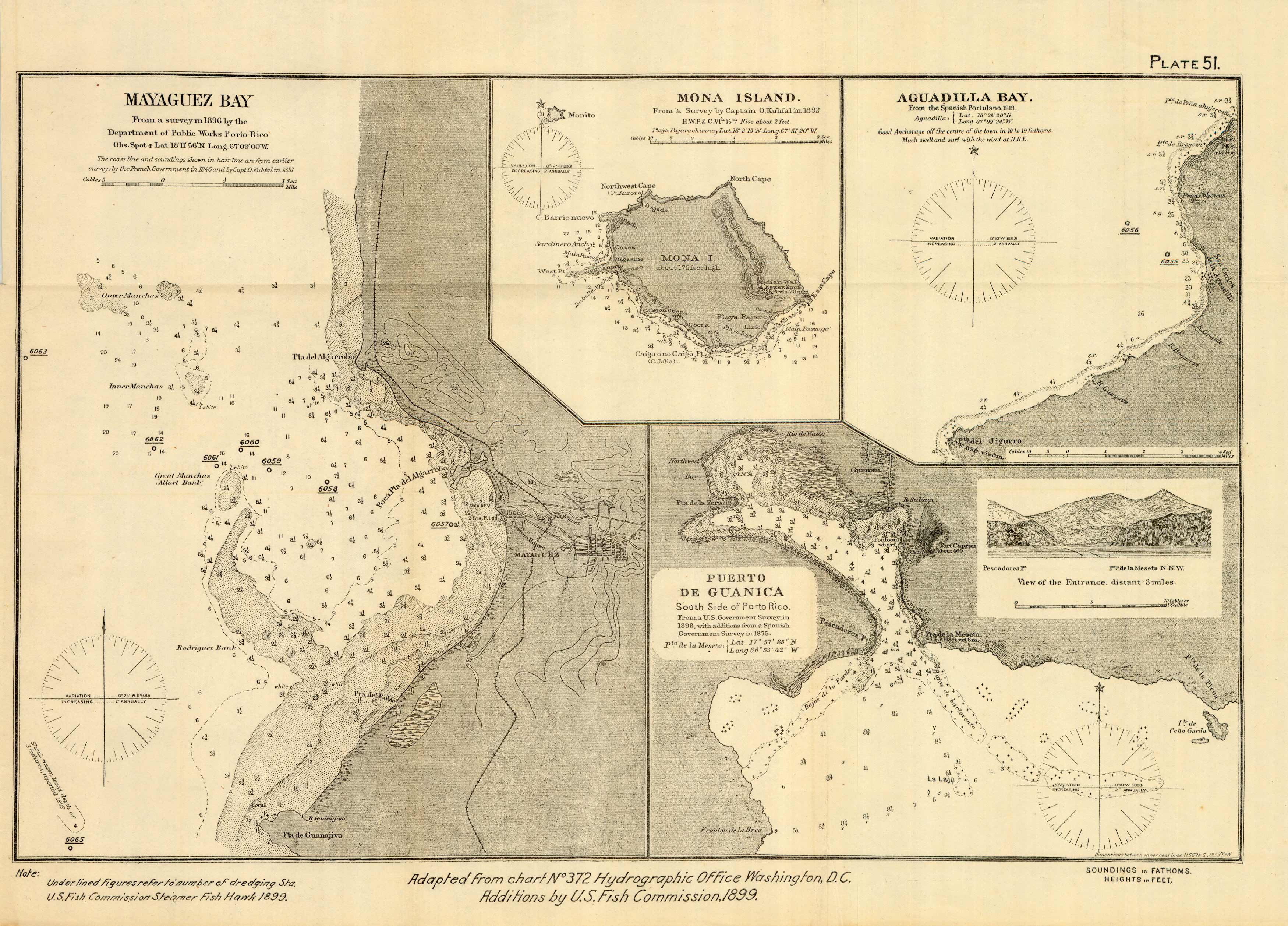 Porto Rico - Myaguez Bay - Mona Islands - Aguadilla Bay - Puerto De Guanica