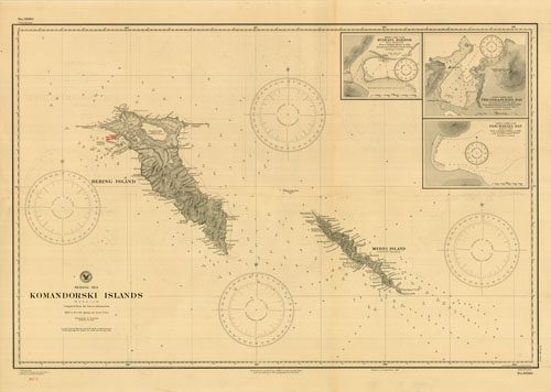 Bering Sea - Komandorski Islands (Russian - Bering Island & Medni Island) - Staraya Harbor - Preobrajeniya Bay - Peschanaya Bay