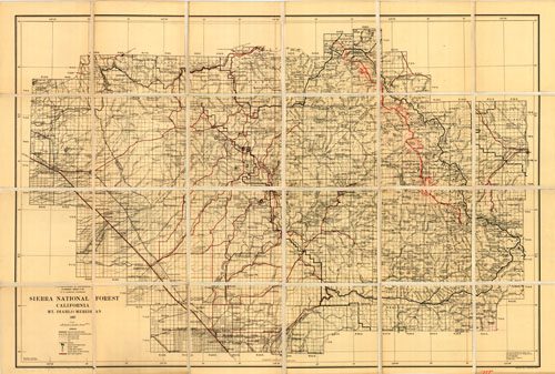 California - Sierra National Forest - Mt Diablo Meridian - Art Source ...