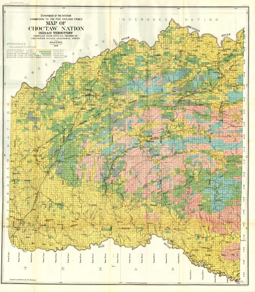 Commission to the Five Civilized Tribes - Map of Choctaw Nation