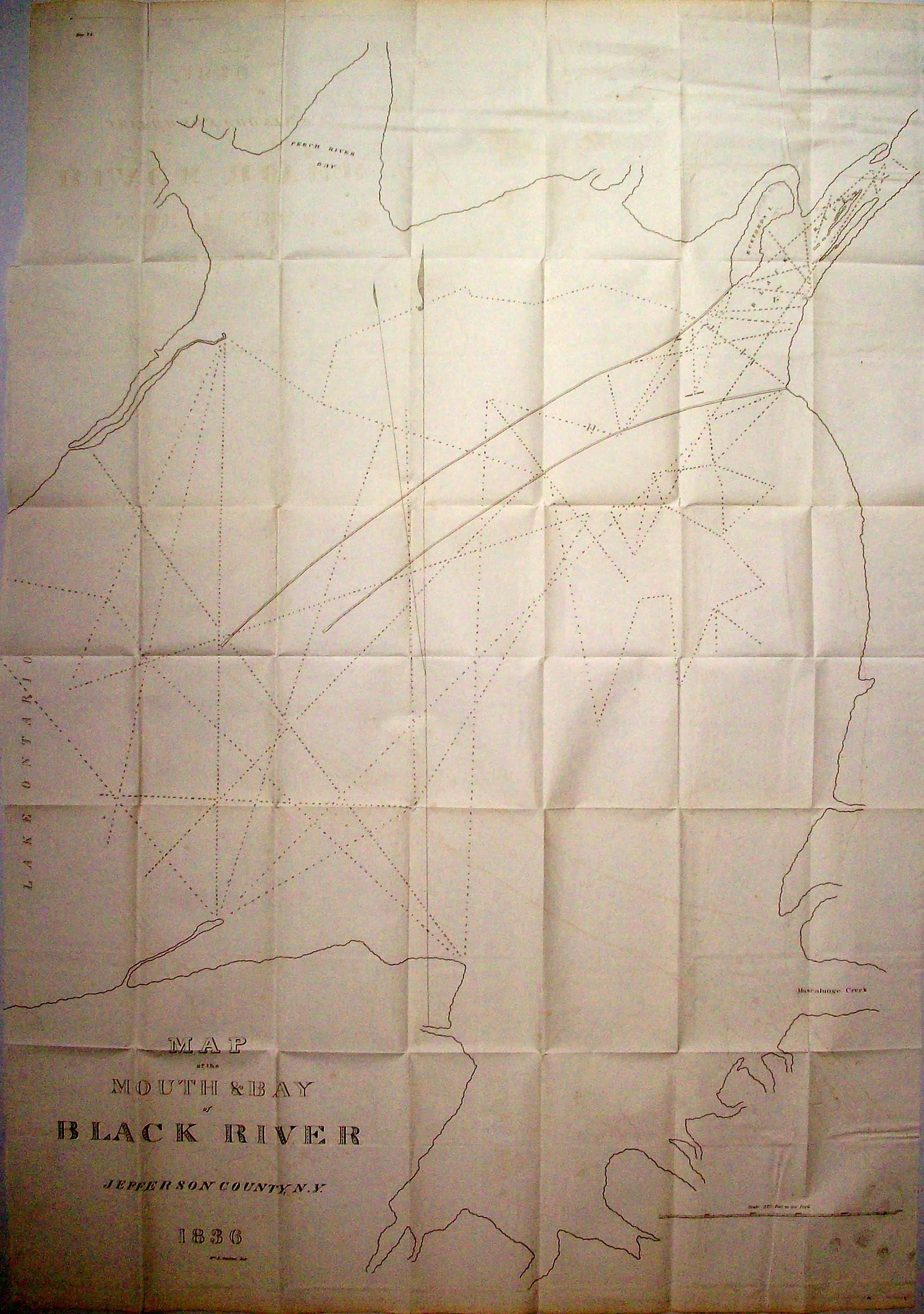 Map of the Mouth & Bay of Black River Jefferson County, NY Art